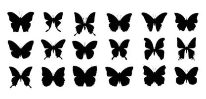 Butterfly icon and symbol Sillhouette