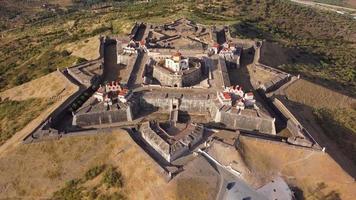 Aerial drone view of the Fort of Graca, Garrison Border Town of Elvas and its Fortifications. Unesco world heritage Portugal. Historic site. Touristic destination for holidays. Alentejo, Elvas. video