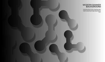 Abstract gradient molecule banner background. Vector. vector