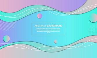 Abstract gradient wave papercut style with white lines background. vector