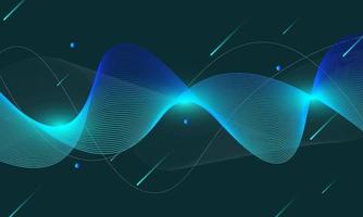 Abstract gradient wave lines background. vector