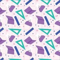 Hand drawn end of school seamless pattern. Vector illustration.