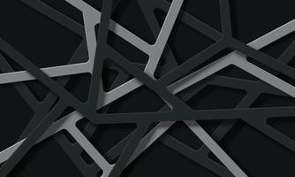 Abstract gray and black technology line overlapping with shadows. vector
