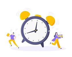 Good working time or effective time management business concept. vector