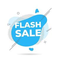 Modern liquid abstract FLASH SALE text flat style design vector