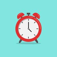 Alarm clock icon flat illustration vector