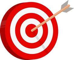 Archery Target Icon with arrow vector