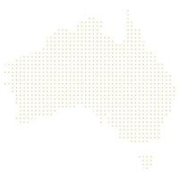 Halftone Australia Map. vector