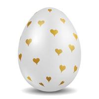 Easter egg with metal color. vector