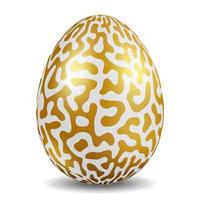 Easter egg with metal color. vector