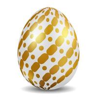 Easter egg with metal color. vector