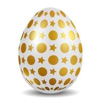 Easter egg with metal color. vector