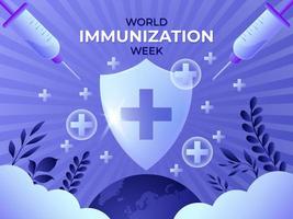 World Immunization Week Background vector