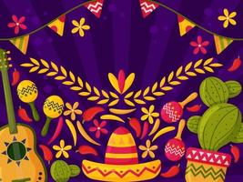 Colorful Cinco De Mayo Festival Background vector