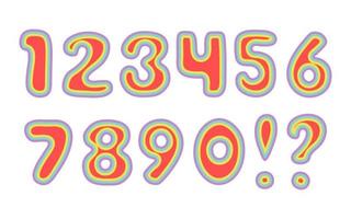 Number and Symbol Design set. vector