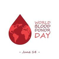 World blood donor day logo design. Vector illustration.