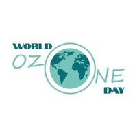 world ozone day concept design with green globe. vector
