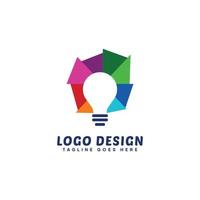 vector de luces de logotipo colorido creativo