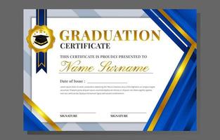 High School Diploma Modern Elegant Certificate vector