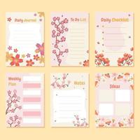 Spring Journal Tables vector