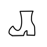 Shoe Fashion Patrick day Hand drawn organic line Doodle vector