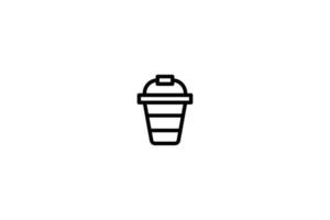 Garbage Icon Waste Line Style Free
