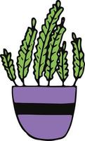 heather in a pot icon hand drawn. , minimalism, scandinavian, doodle, cartoon sticker plant flower vector