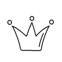 Crown in doodle style. vector