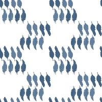 Seamless feather pattern. Elements of a linear hand drawn design. Simple abstract shapes, minimalism. Part of a bird's wing vector