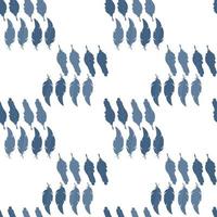 Seamless feather pattern. Elements of a linear hand drawn design. Simple abstract shapes, minimalism. Part of a bird's wing vector