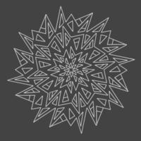 Circular element for coloring book. Different shapes in the form of a mosaic. Mandala vector