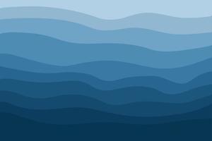 Top view of the blue sea. Abstract stylish background with ocean waves. Blue water and sky of different shades. vector