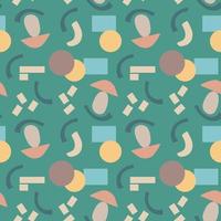 Vector seamless pattern. Modern abstract background in pastel colors. Minimal geometric shapes