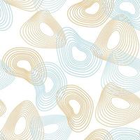 Seamless abstract pattern of dynamic lines and distorted circles. vector