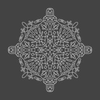Circular element for coloring book. Different shapes in the form of a mosaic. Mandala vector