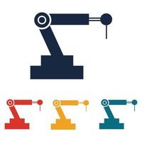 robotic arm vector logo