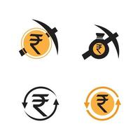 rupee logo vector