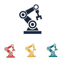 robotic arm vector logo