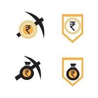 rupee logo vector