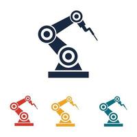 robotic arm vector logo