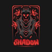 Shadow Illustration for tshirt and apparel vector