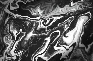 Black and white liquid marble texture background vector