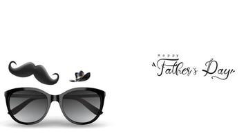 Happy Father Day greeting card, banner design with lettering, typography in three dimensional style vector