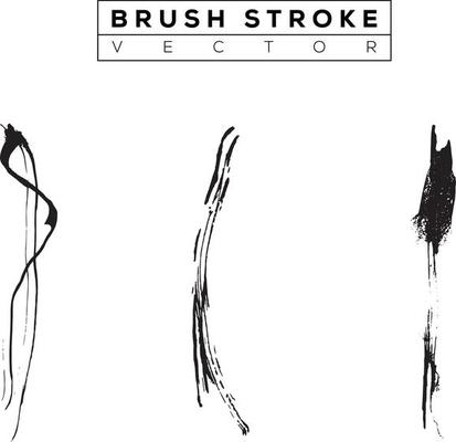 Abstract Vector Brush Stroke Set