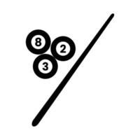 Billiard Black and White Icon. Silhouette Design Element on Isolated White Background vector