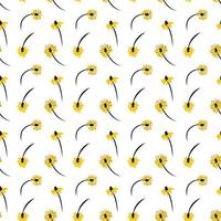 pattern of yellow dandelions.Vector illustration vector