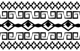 diseño de patrones geométricos étnicos abstractos en blanco y negro tribales para fondo o papel tapiz.ilustración vectorial para imprimir patrones de tela, alfombras, camisas, disfraces, turbantes, sombreros, cortinas. vector