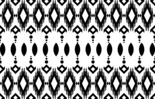 Tribal Black and white Abstract ethnic geometric pattern design for background or wallpaper.vector illustration To print fabric patterns, rugs, shirts, costumes, turban, hats, curtains. vector