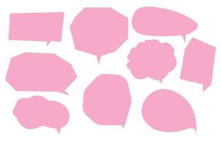 Set speech bubbles on white background. chat box or chat vector square message or communication icon Cloud speaking for comics and minimal message dialog