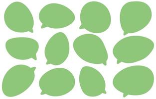 Set speech bubbles on white background. chat box or chat vector square and doodle message or communication icon Cloud speaking for comics and minimal message dialog